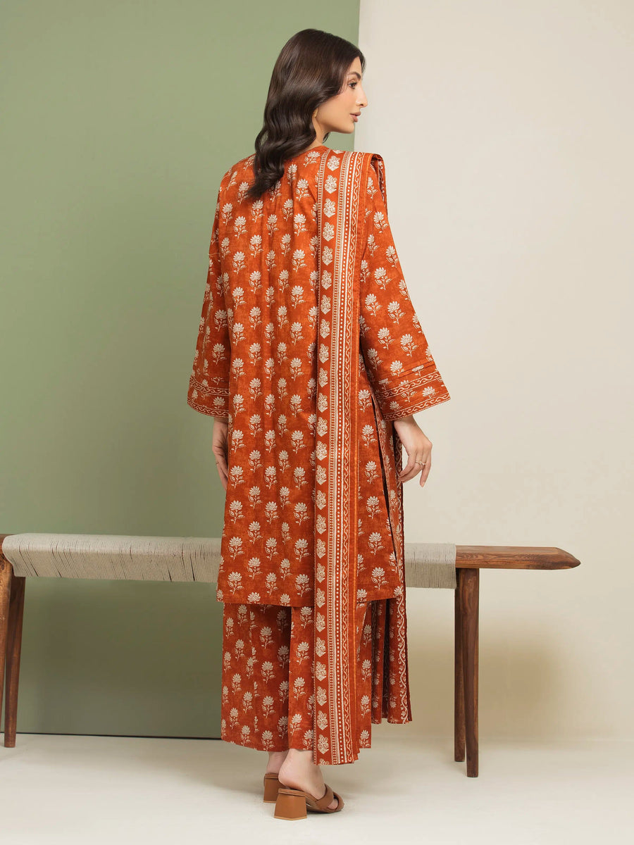 edenrobe Allure Lawn Unstitched Printed 3Pc Suit EWU5A1-35176