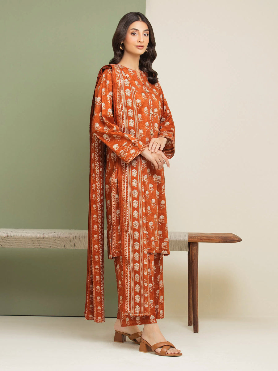 edenrobe Allure Lawn Unstitched Printed 3Pc Suit EWU5A1-35176