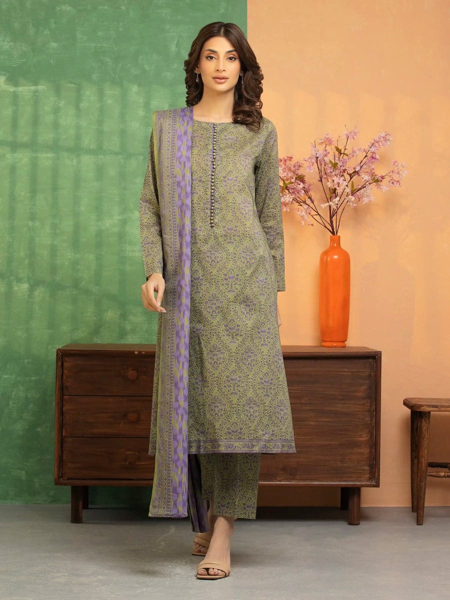 edenrobe Allure Lawn Unstitched Printed 3Pc Suit EWU5A1-35182