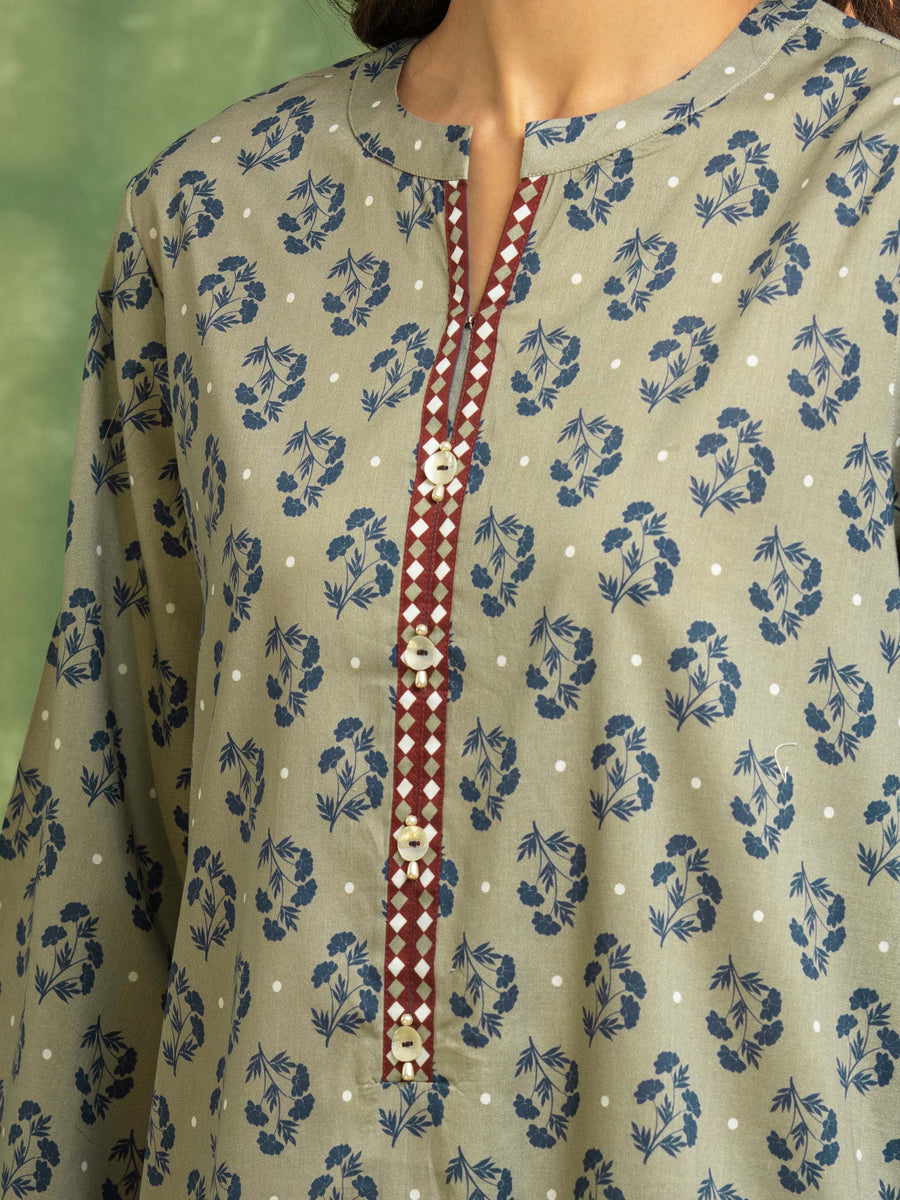 edenrobe Allure Lawn Unstitched Printed 3Pc Suit EWU5A1-35186