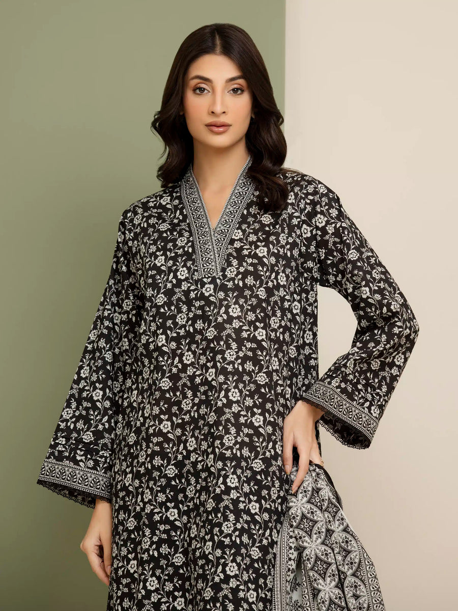 edenrobe Allure Lawn Unstitched Printed 3Pc Suit EWU5A1-35191