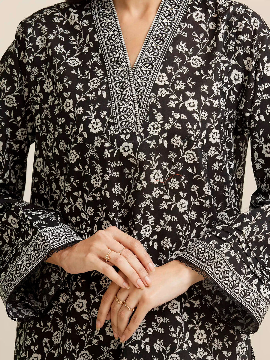 edenrobe Allure Lawn Unstitched Printed 3Pc Suit EWU5A1-35191