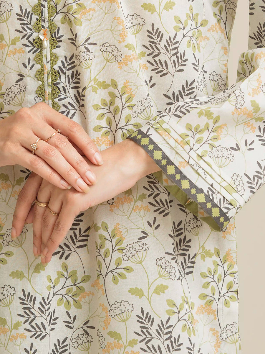 edenrobe Allure Lawn Unstitched Printed 3Pc Suit EWU5A1-35192