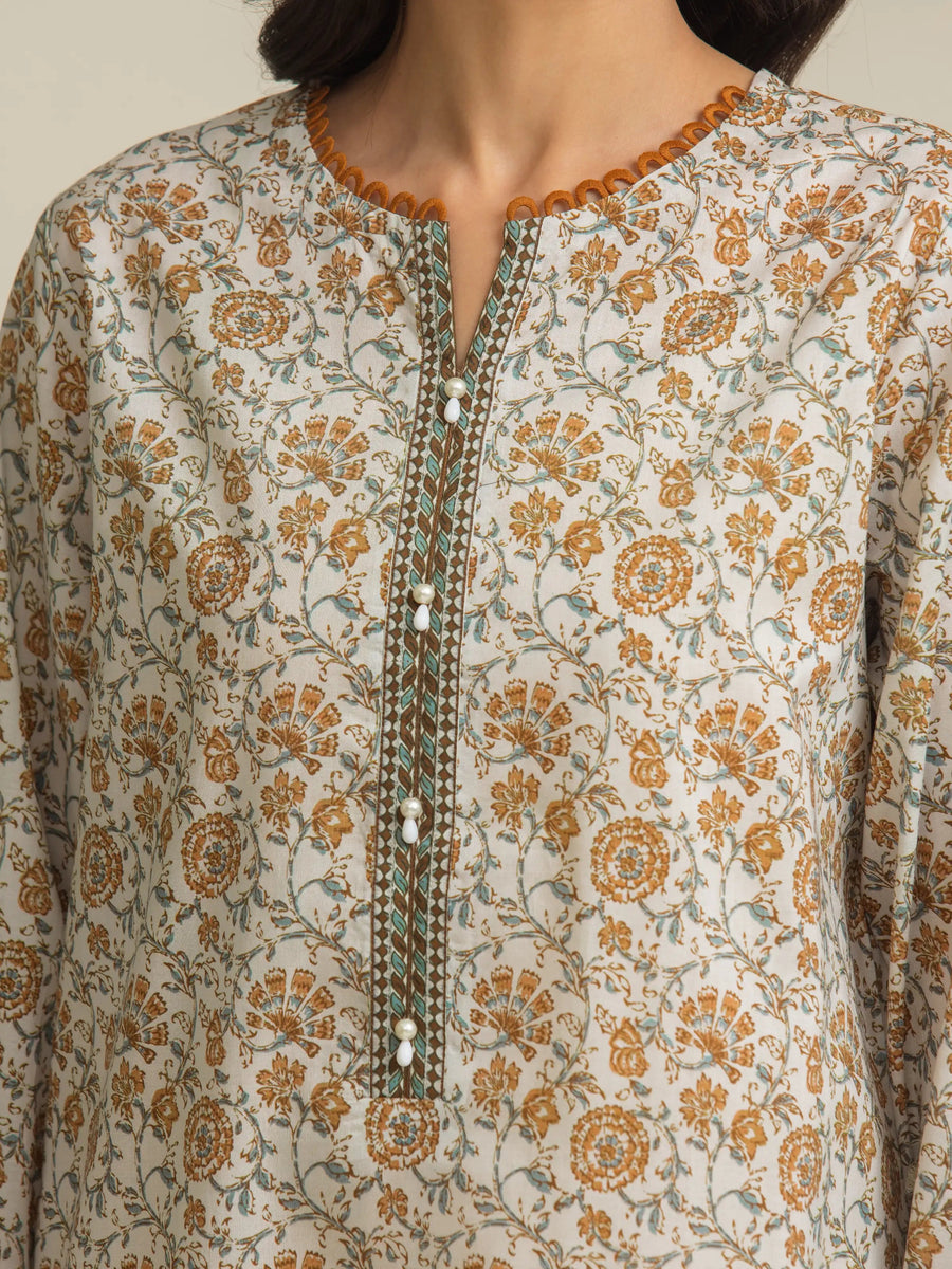 edenrobe Allure Lawn Unstitched Printed 3Pc Suit EWU5A1-35194