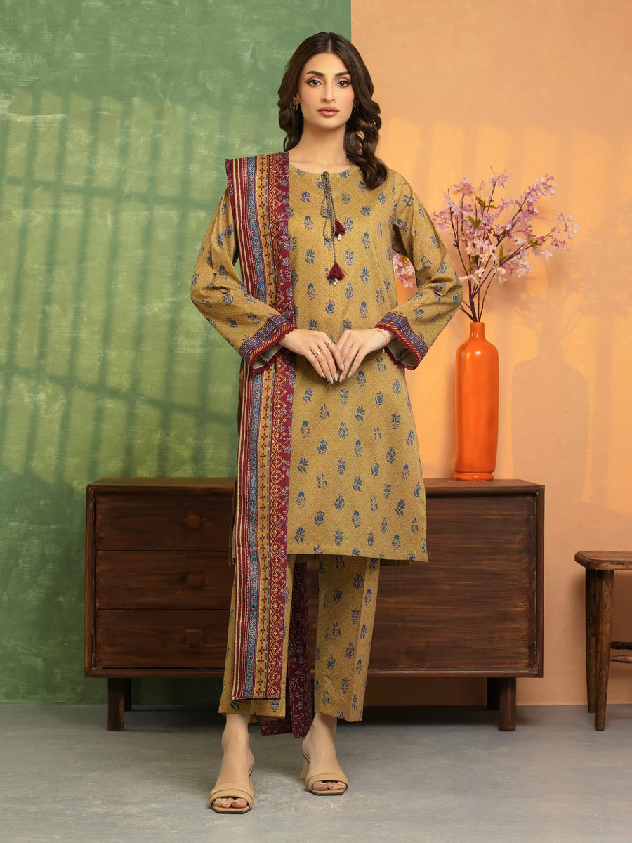 edenrobe Allure Lawn Unstitched Printed 3Pc Suit EWU5A1-35195