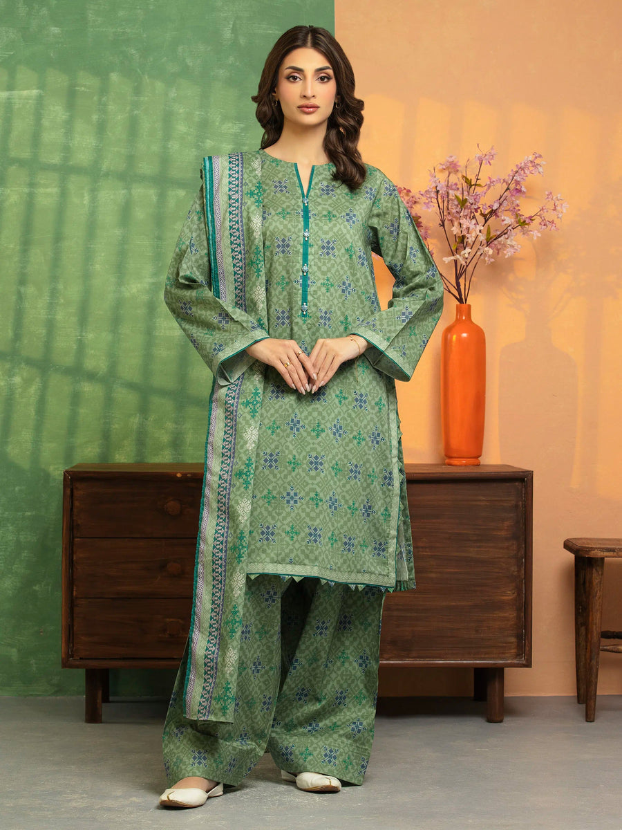 edenrobe Allure Lawn Unstitched Printed 3Pc Suit EWU5A1-35198