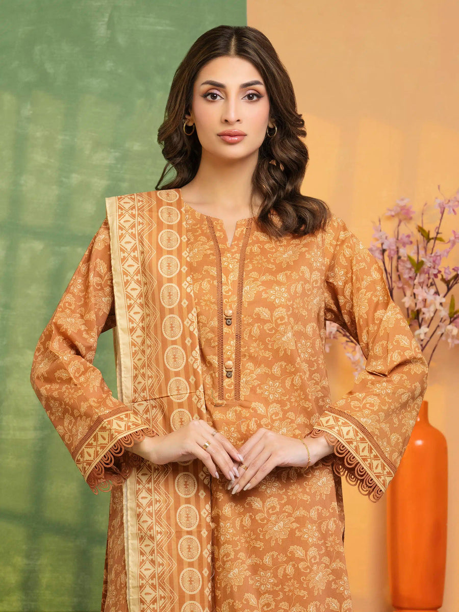 edenrobe Allure Lawn Unstitched Printed 3Pc Suit EWU5A1-35199