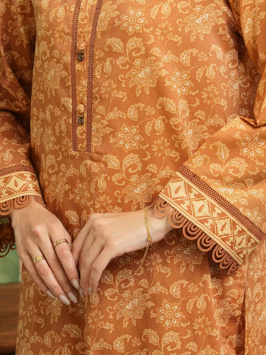 edenrobe Allure Lawn Unstitched Printed 3Pc Suit EWU5A1-35199