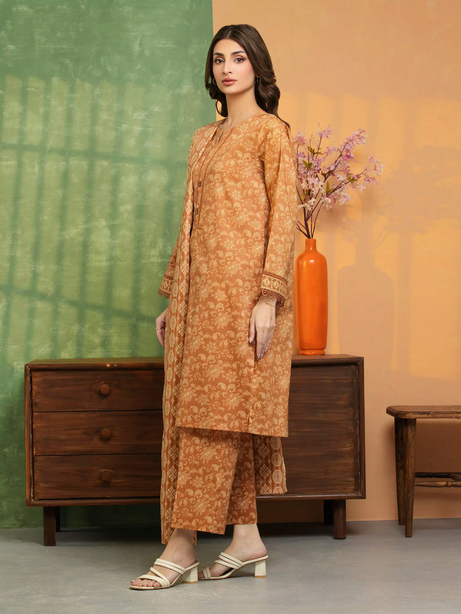 edenrobe Allure Lawn Unstitched Printed 3Pc Suit EWU5A1-35199
