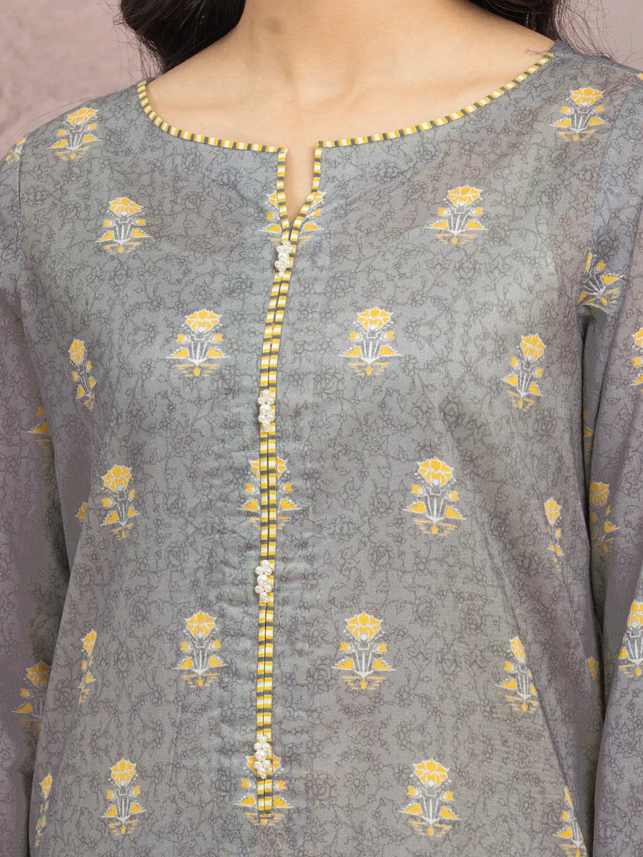edenrobe Allure Lawn Unstitched Printed 3Pc Suit EWU5A1-35206