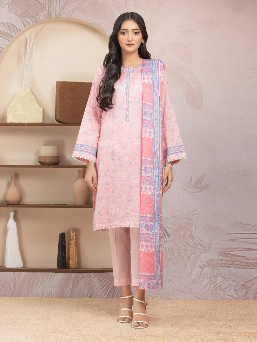 edenrobe Allure Lawn Unstitched Printed 3Pc Suit EWU5A1-35217
