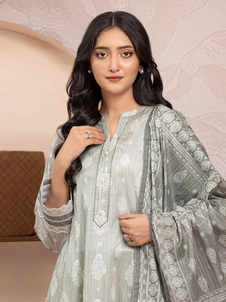 edenrobe Allure Lawn Unstitched Printed 3Pc Suit EWU5A1-35218