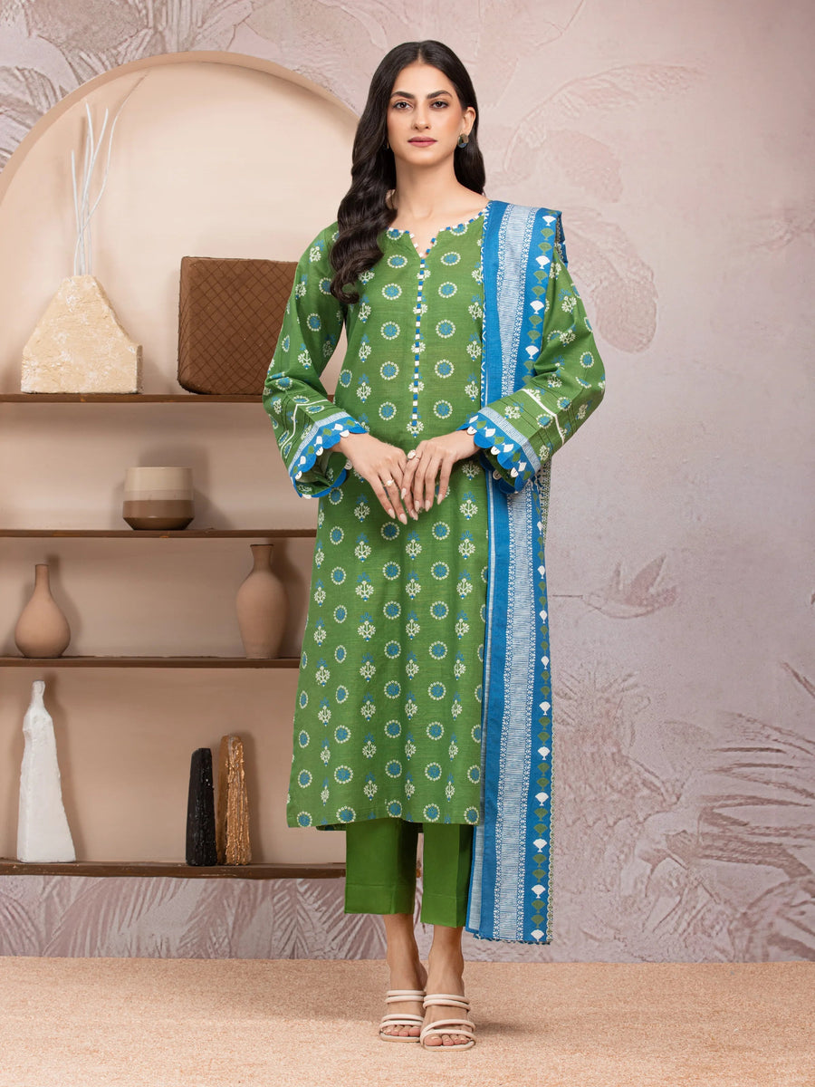 edenrobe Allure Lawn Unstitched Printed 3Pc Suit EWU5A1-35220