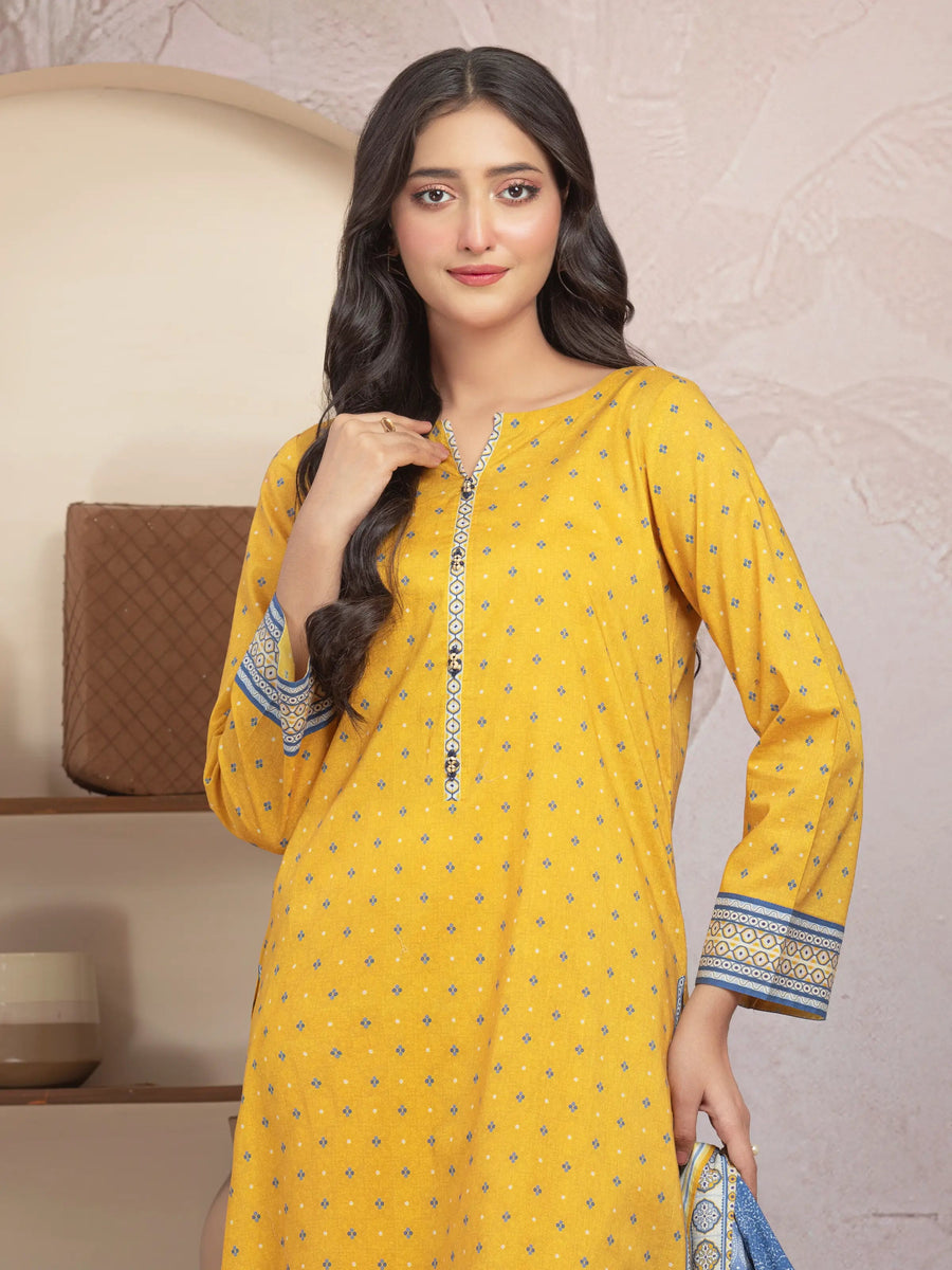 edenrobe Allure Lawn Unstitched Printed 3Pc Suit EWU5A1-35224
