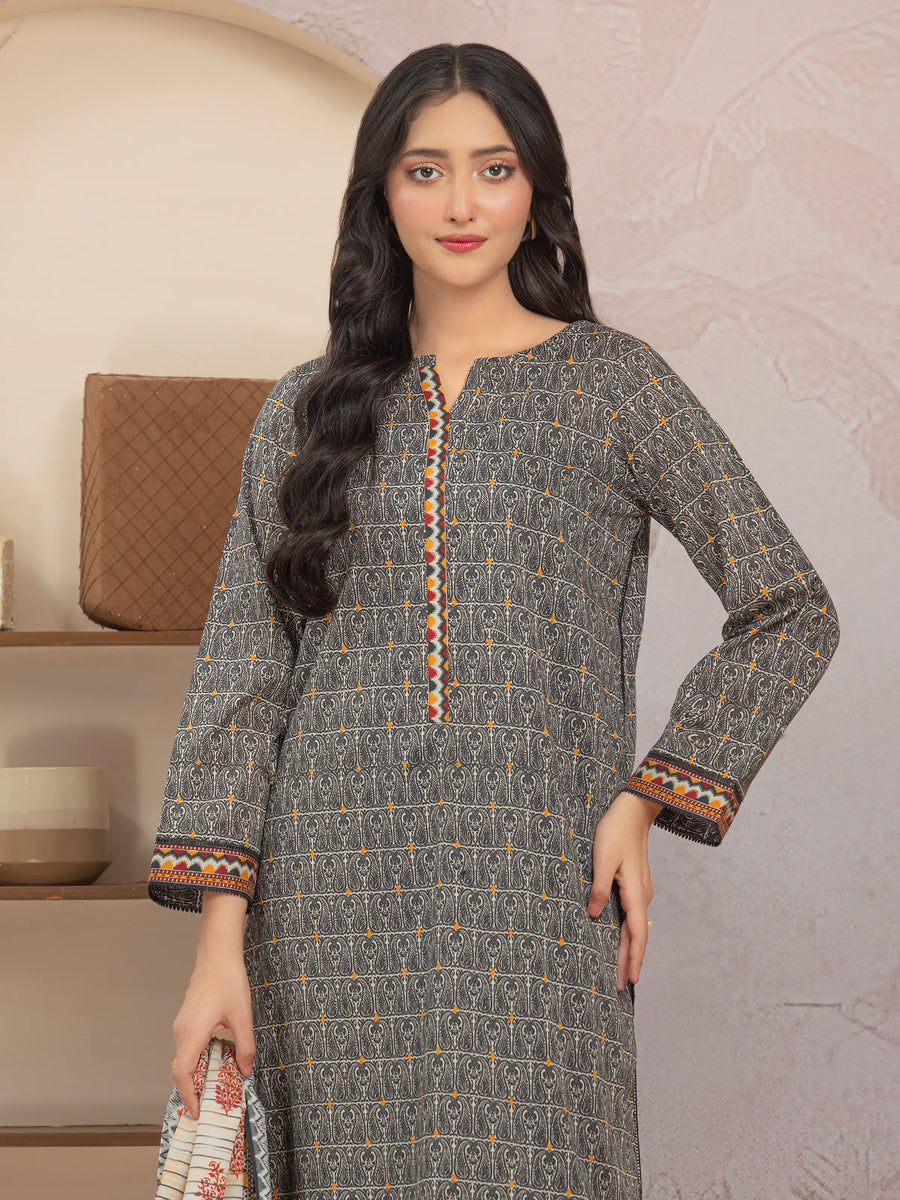 edenrobe Allure Lawn Unstitched Printed 3Pc Suit EWU5A1-35225