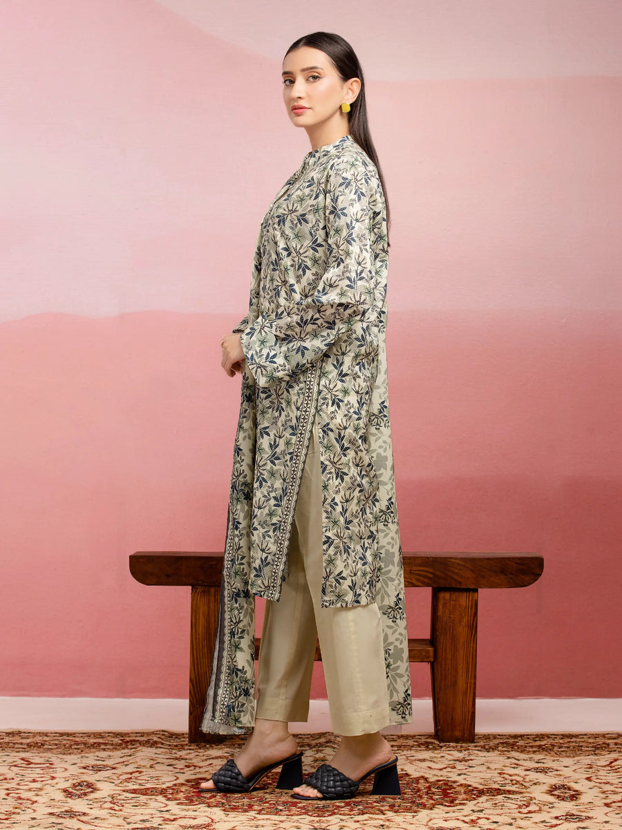 edenrobe Allure Lawn Unstitched Printed 3Pc Suit EWU5A1-35227
