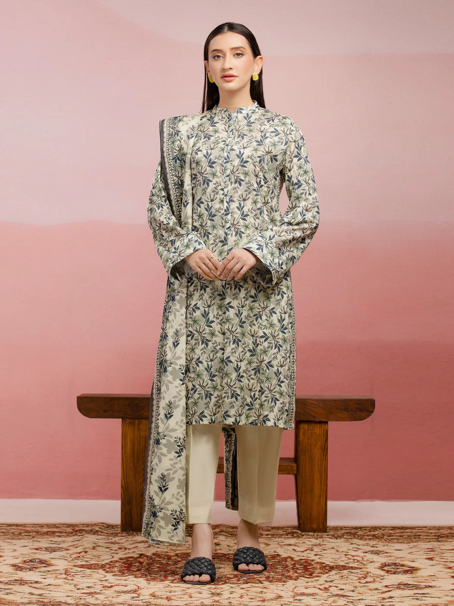 edenrobe Allure Lawn Unstitched Printed 3Pc Suit EWU5A1-35227