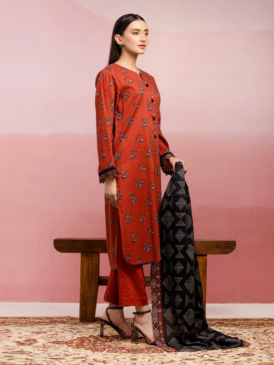 edenrobe Allure Lawn Unstitched Printed 3Pc Suit EWU5A1-35230