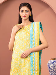 edenrobe Allure Lawn Unstitched Printed 3Pc Suit EWU5A1-35236