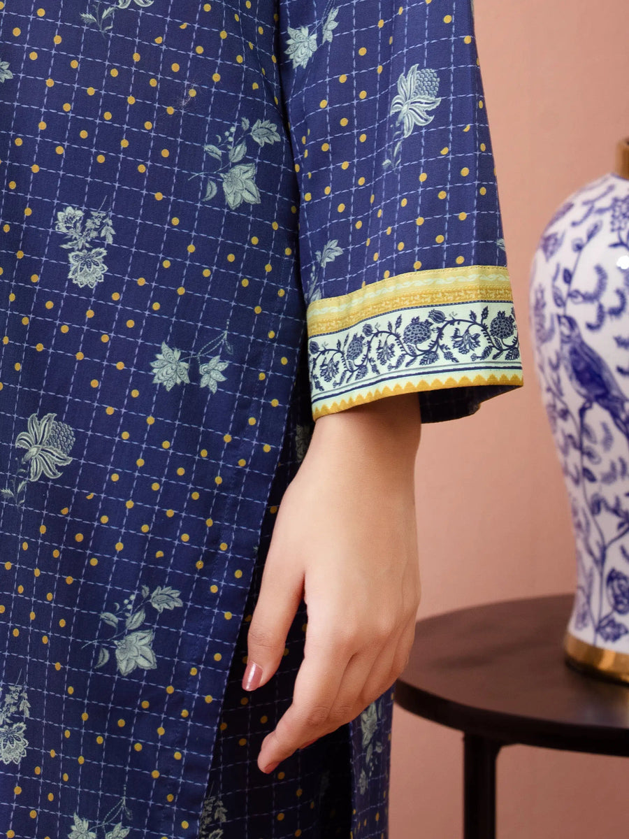 edenrobe Allure Lawn Unstitched Printed 3Pc Suit EWU5A1-35238