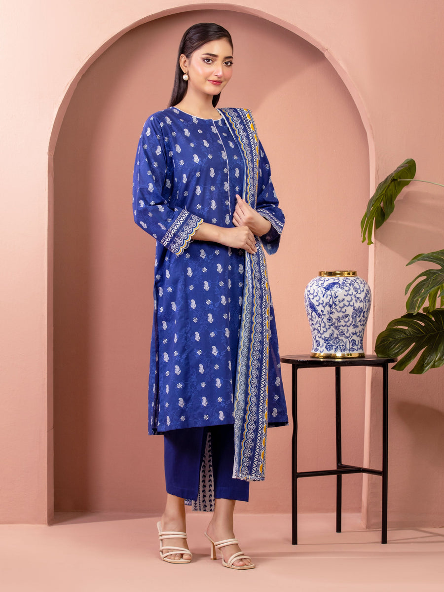 edenrobe Allure Lawn Unstitched Printed 3Pc Suit EWU5A1-35240