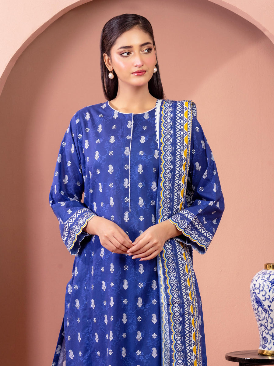 edenrobe Allure Lawn Unstitched Printed 3Pc Suit EWU5A1-35240