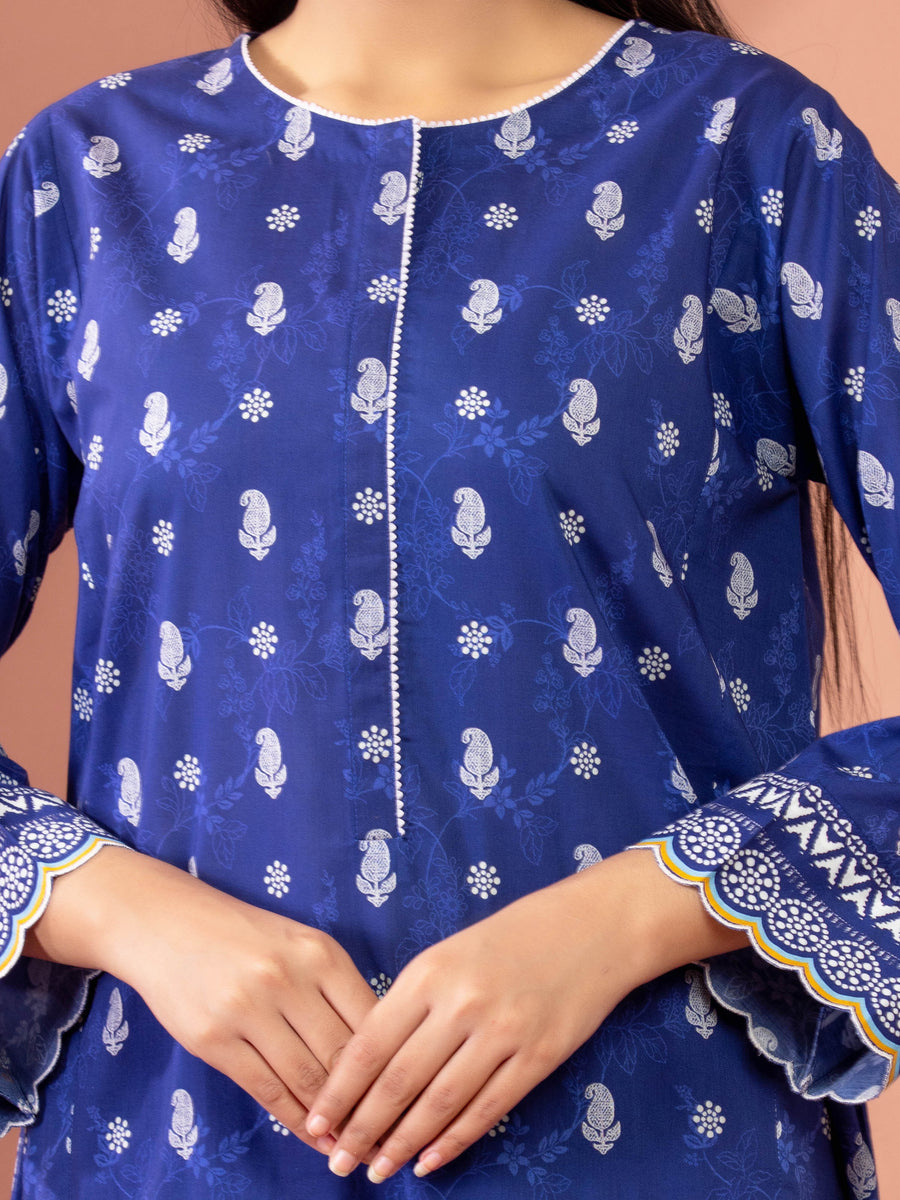 edenrobe Allure Lawn Unstitched Printed 3Pc Suit EWU5A1-35240