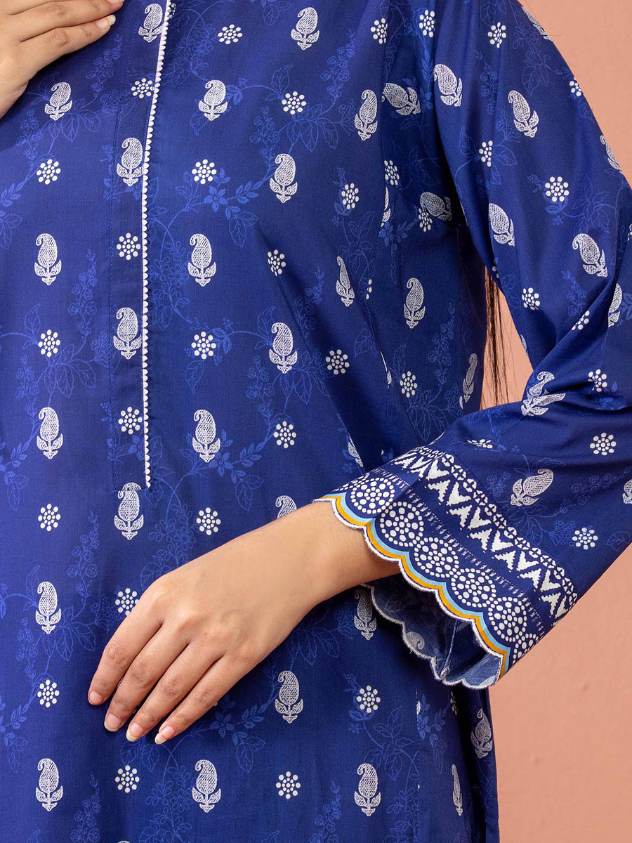 edenrobe Allure Lawn Unstitched Printed 3Pc Suit EWU5A1-35240