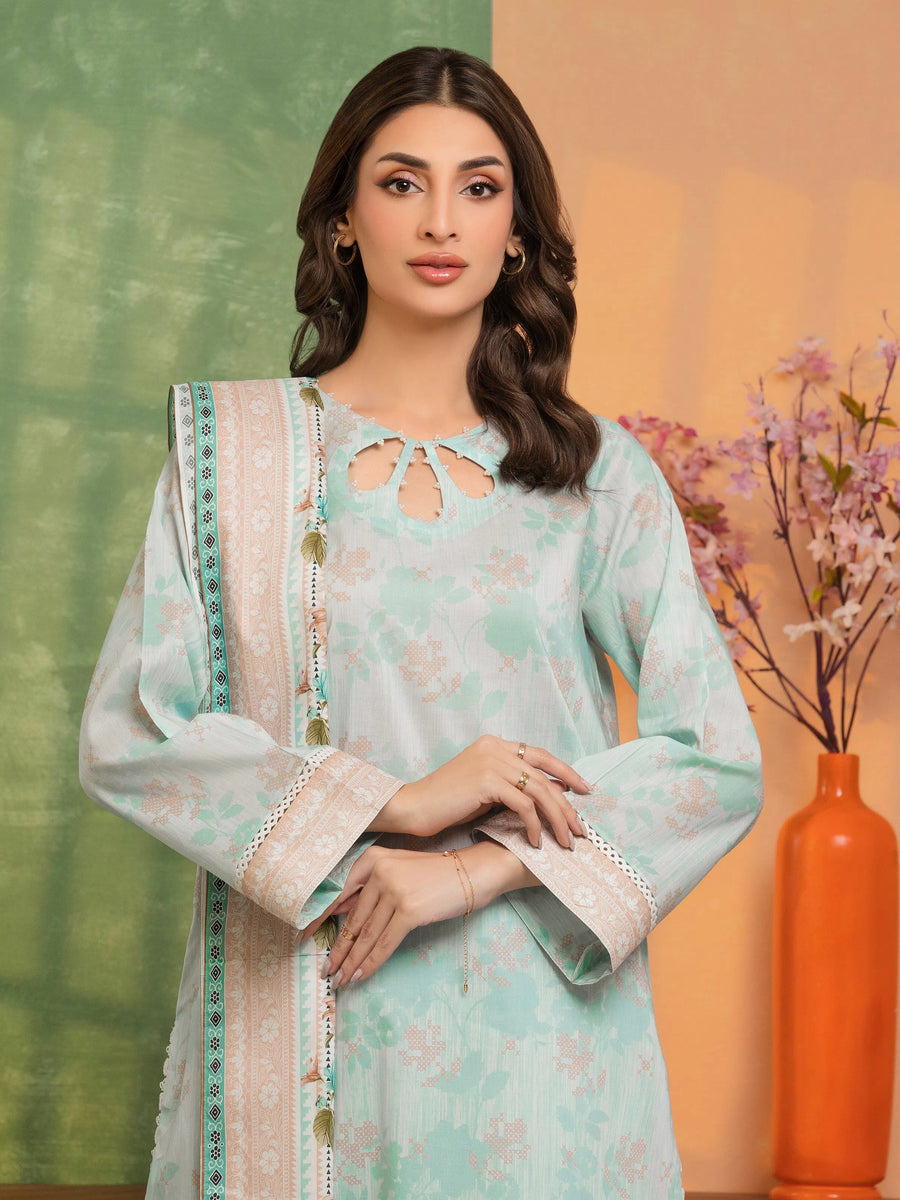 edenrobe Allure Lawn Unstitched Printed 3Pc Suit EWU5A1-35241