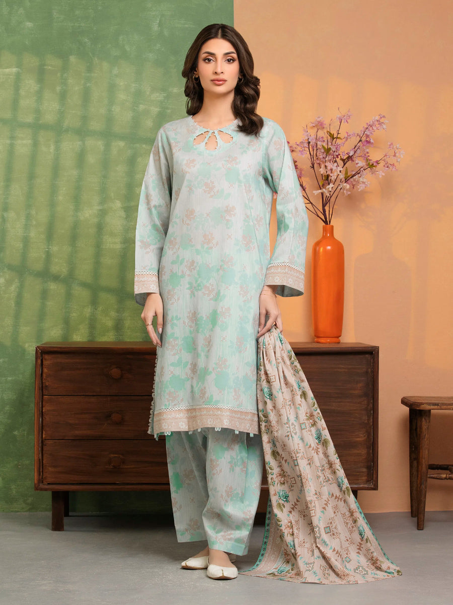 edenrobe Allure Lawn Unstitched Printed 3Pc Suit EWU5A1-35241