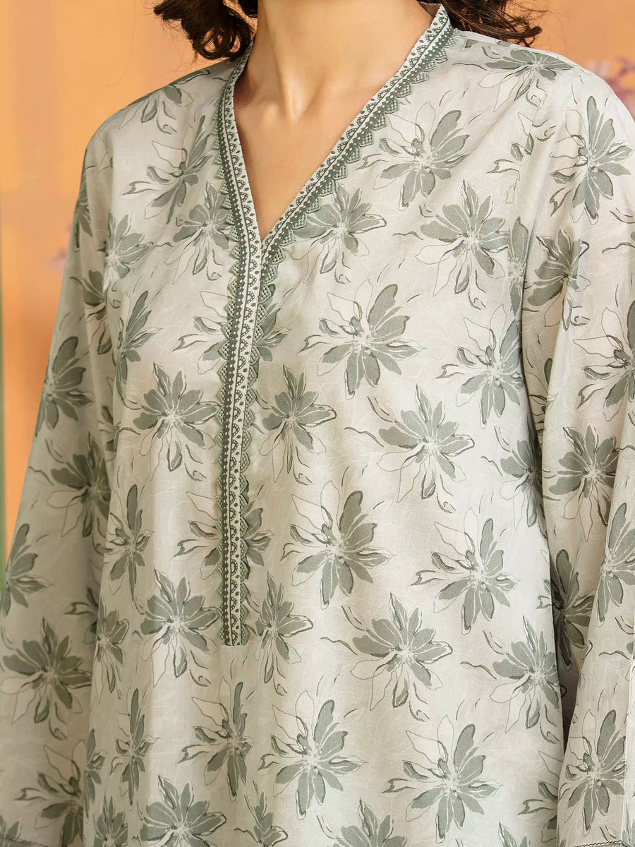 edenrobe Allure Lawn Unstitched Printed 3Pc Suit EWU5A1-35246