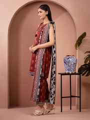edenrobe Allure Lawn Unstitched Printed 3Pc Suit EWU5A1-35254