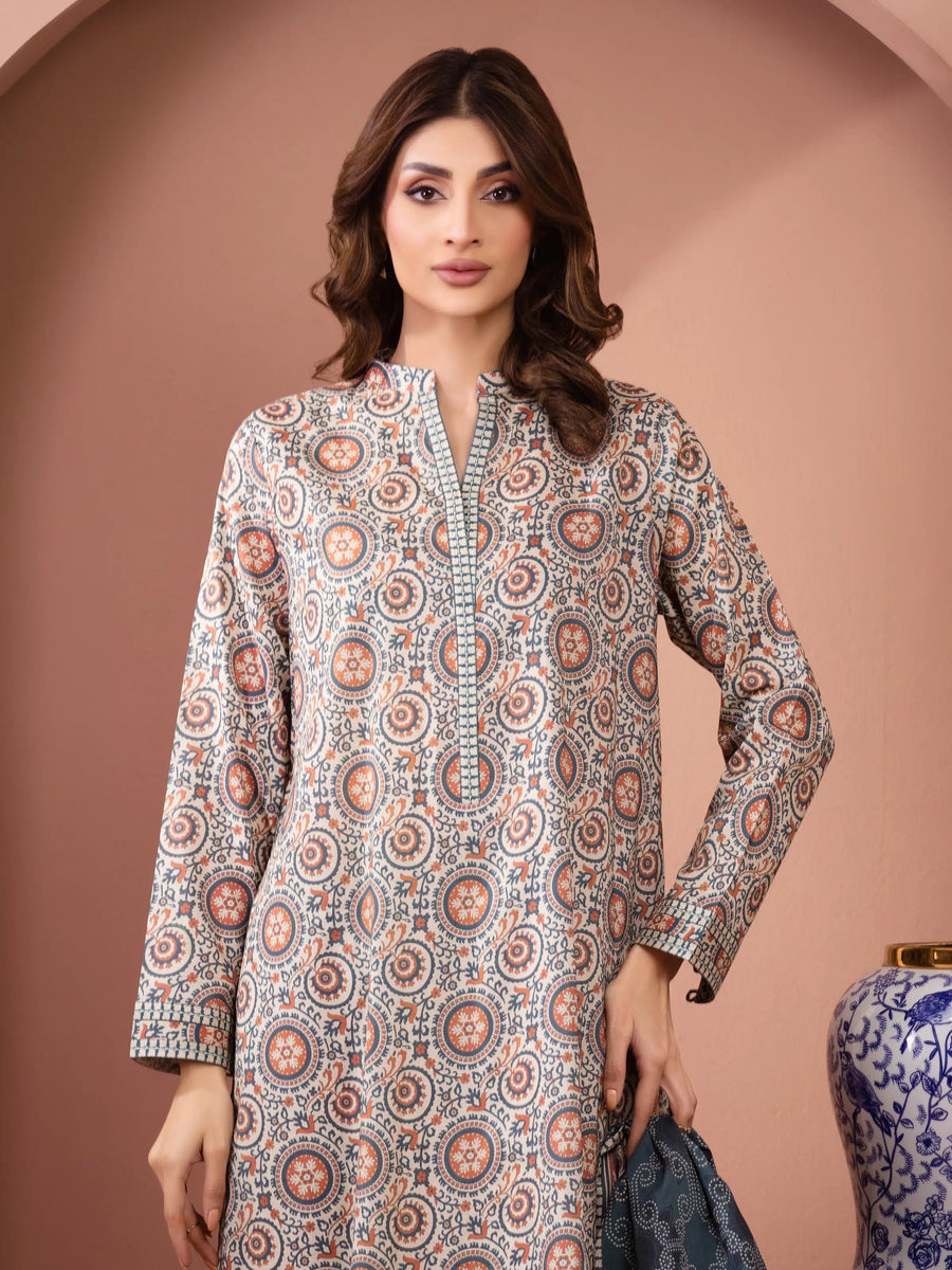 edenrobe Allure Lawn Unstitched Printed 3Pc Suit EWU5A1-35256