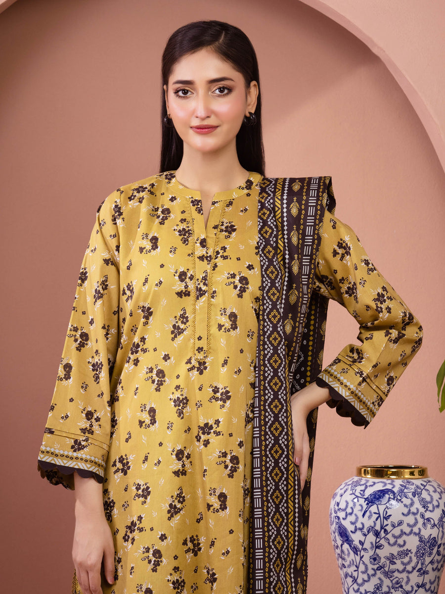 edenrobe Allure Lawn Unstitched Printed 3Pc Suit EWU5A1-35272