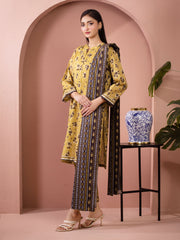 edenrobe Allure Lawn Unstitched Printed 3Pc Suit EWU5A1-35272