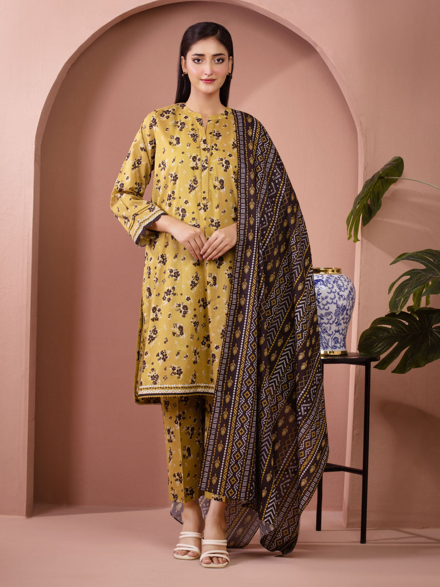 edenrobe Allure Lawn Unstitched Printed 3Pc Suit EWU5A1-35272