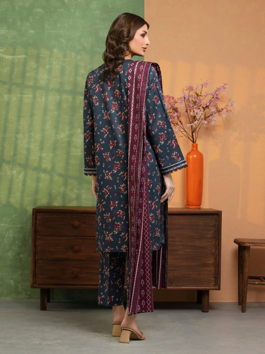 edenrobe Allure Lawn Unstitched Printed 3Pc Suit EWU5A1-35276