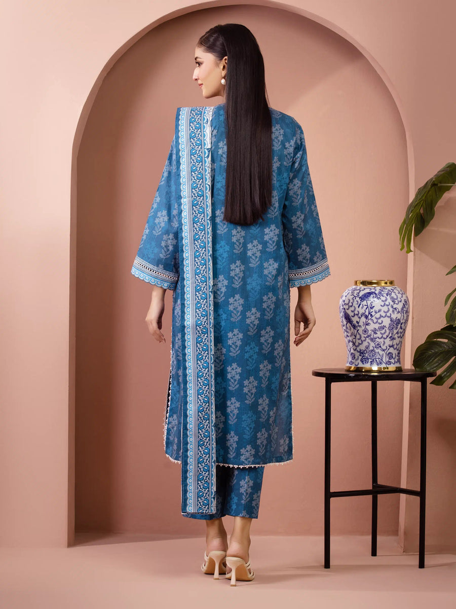 edenrobe Allure Lawn Unstitched Printed 3Pc Suit EWU5A1-35278