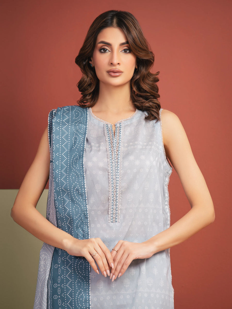 edenrobe Allure Lawn Unstitched Printed 3Pc Suit EWU5A1-35279