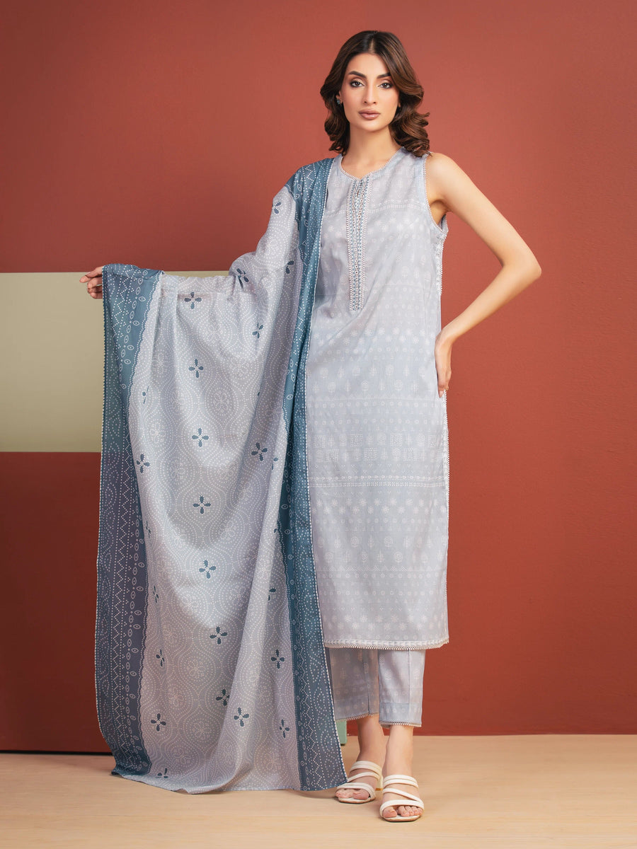 edenrobe Allure Lawn Unstitched Printed 3Pc Suit EWU5A1-35279