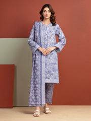 edenrobe Allure Lawn Unstitched Printed 3Pc Suit EWU5A1-35288