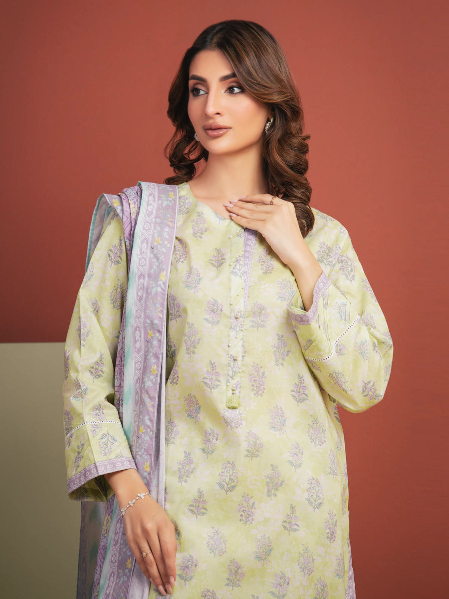 edenrobe Allure Lawn Unstitched Printed 3Pc Suit EWU5A1-35301