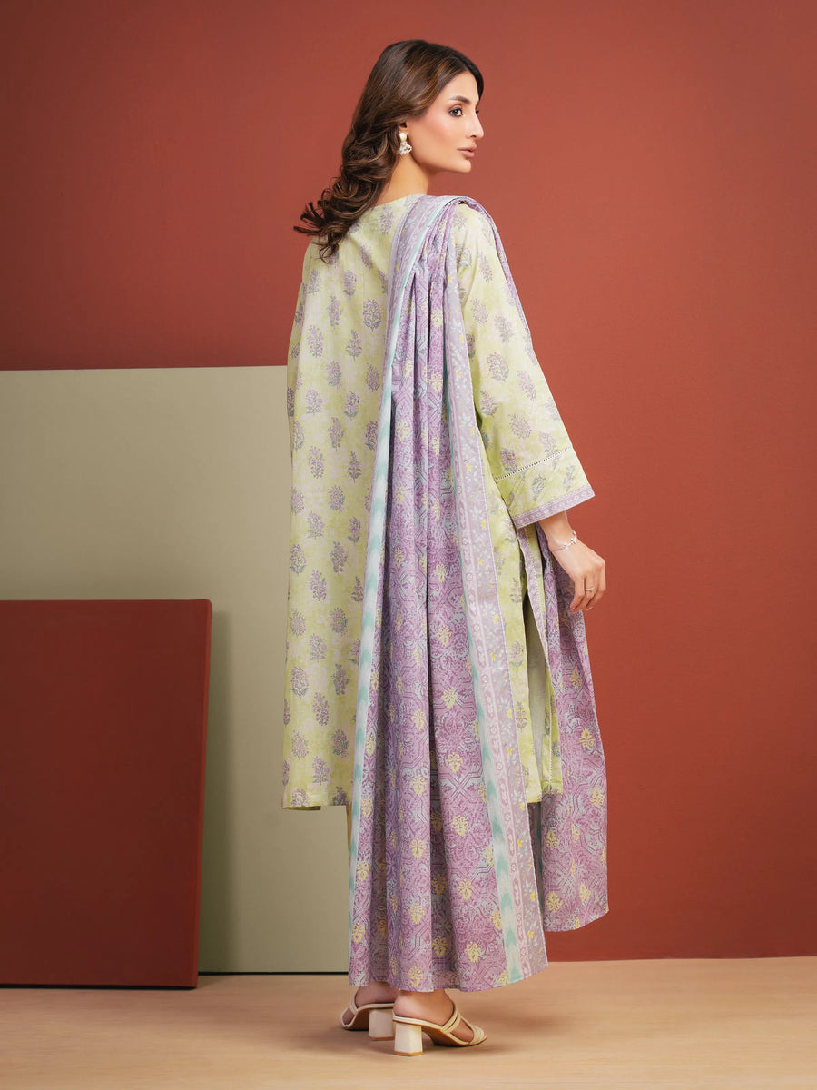 edenrobe Allure Lawn Unstitched Printed 3Pc Suit EWU5A1-35301