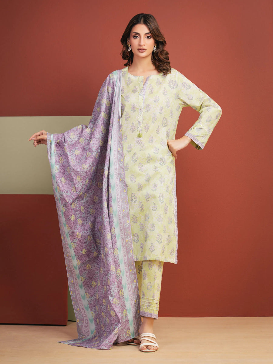 edenrobe Allure Lawn Unstitched Printed 3Pc Suit EWU5A1-35301
