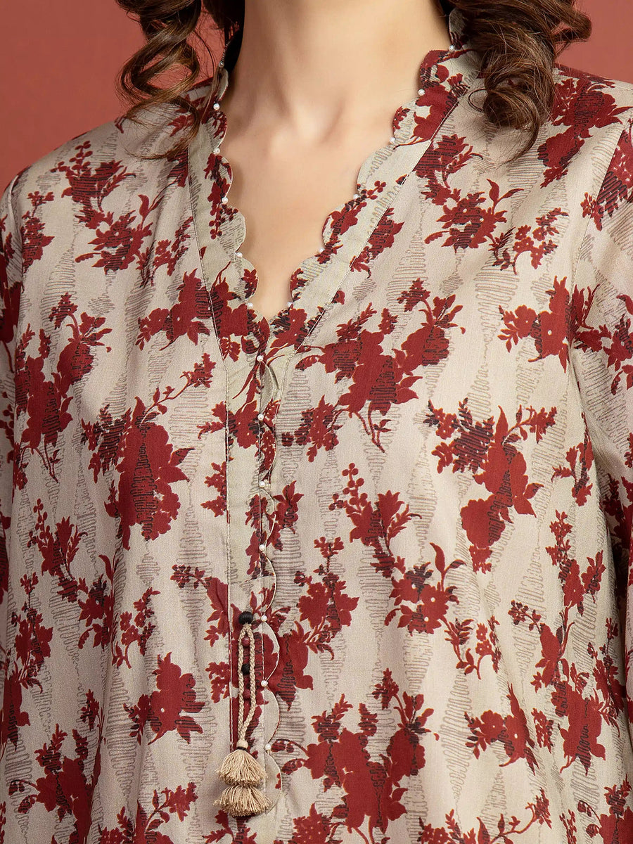 edenrobe Allure Lawn Unstitched Printed 3Pc Suit EWU5A1-35305