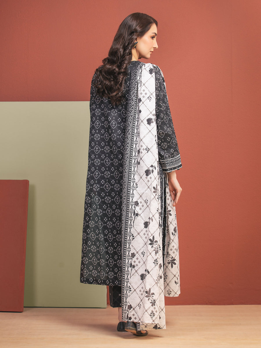 edenrobe Allure Lawn Unstitched Printed 3Pc Suit EWU5A1-35306