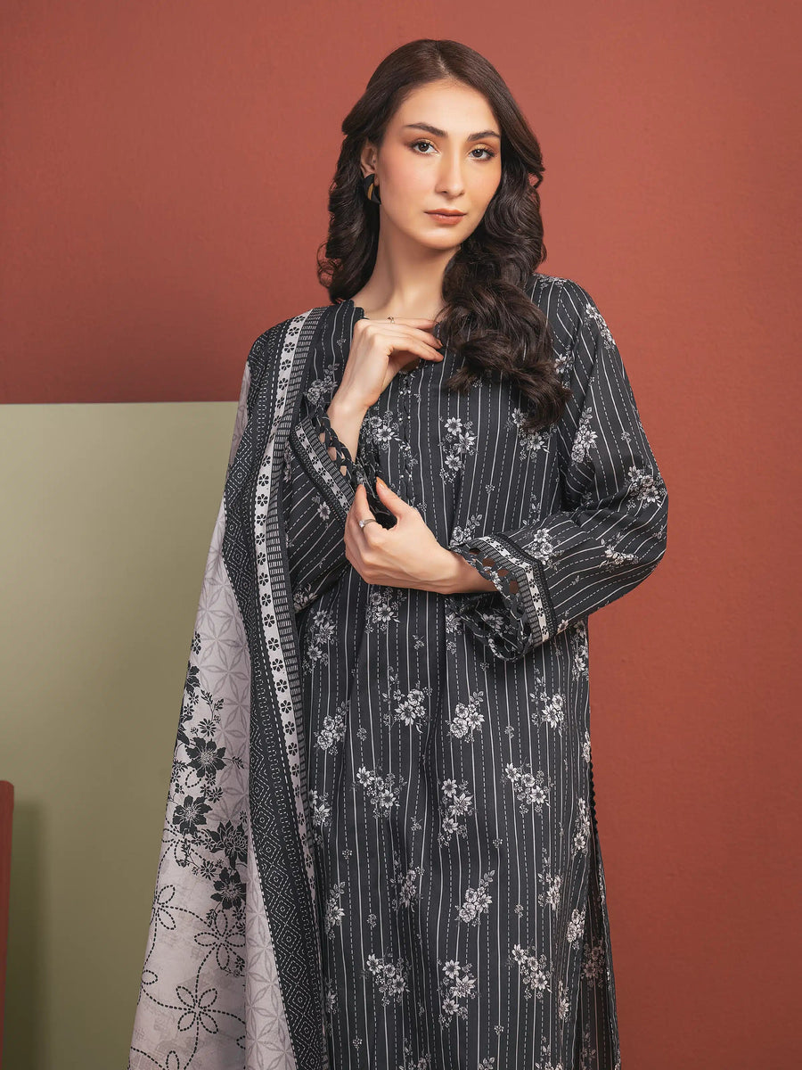 edenrobe Allure Lawn Unstitched Printed 3Pc Suit EWU5A1-35307