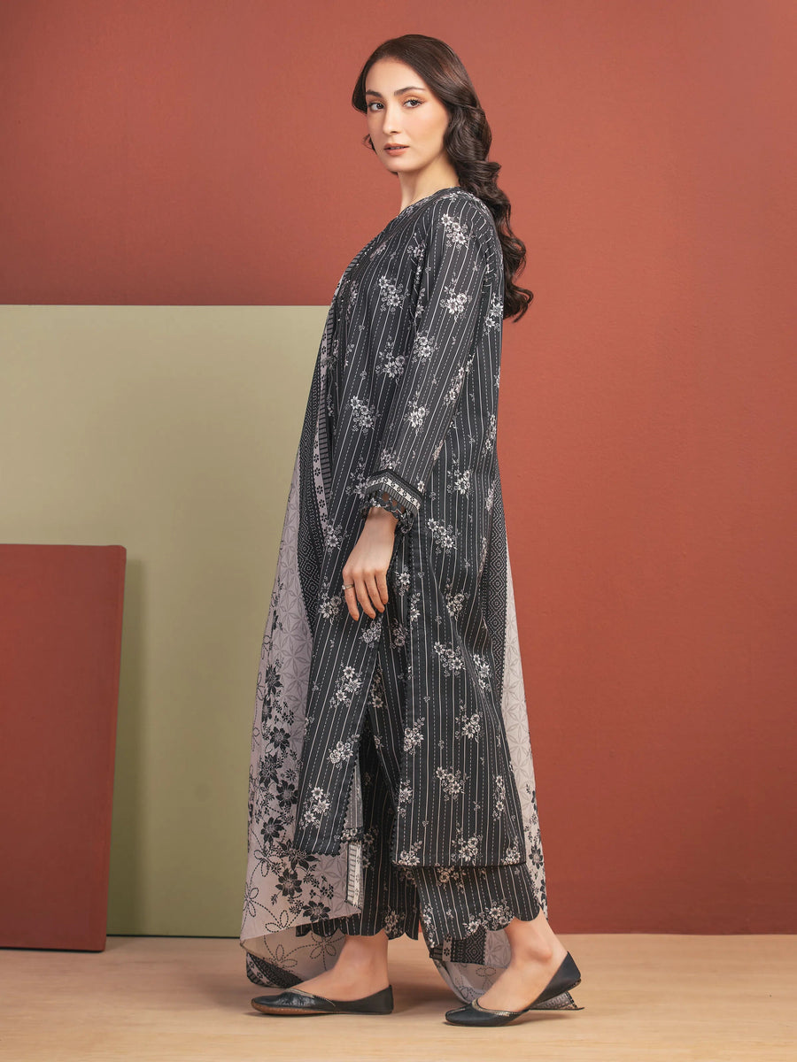 edenrobe Allure Lawn Unstitched Printed 3Pc Suit EWU5A1-35307