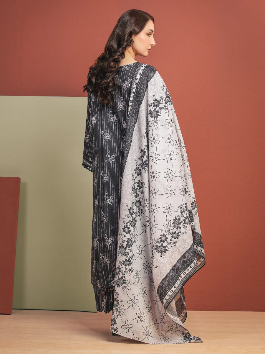 edenrobe Allure Lawn Unstitched Printed 3Pc Suit EWU5A1-35307