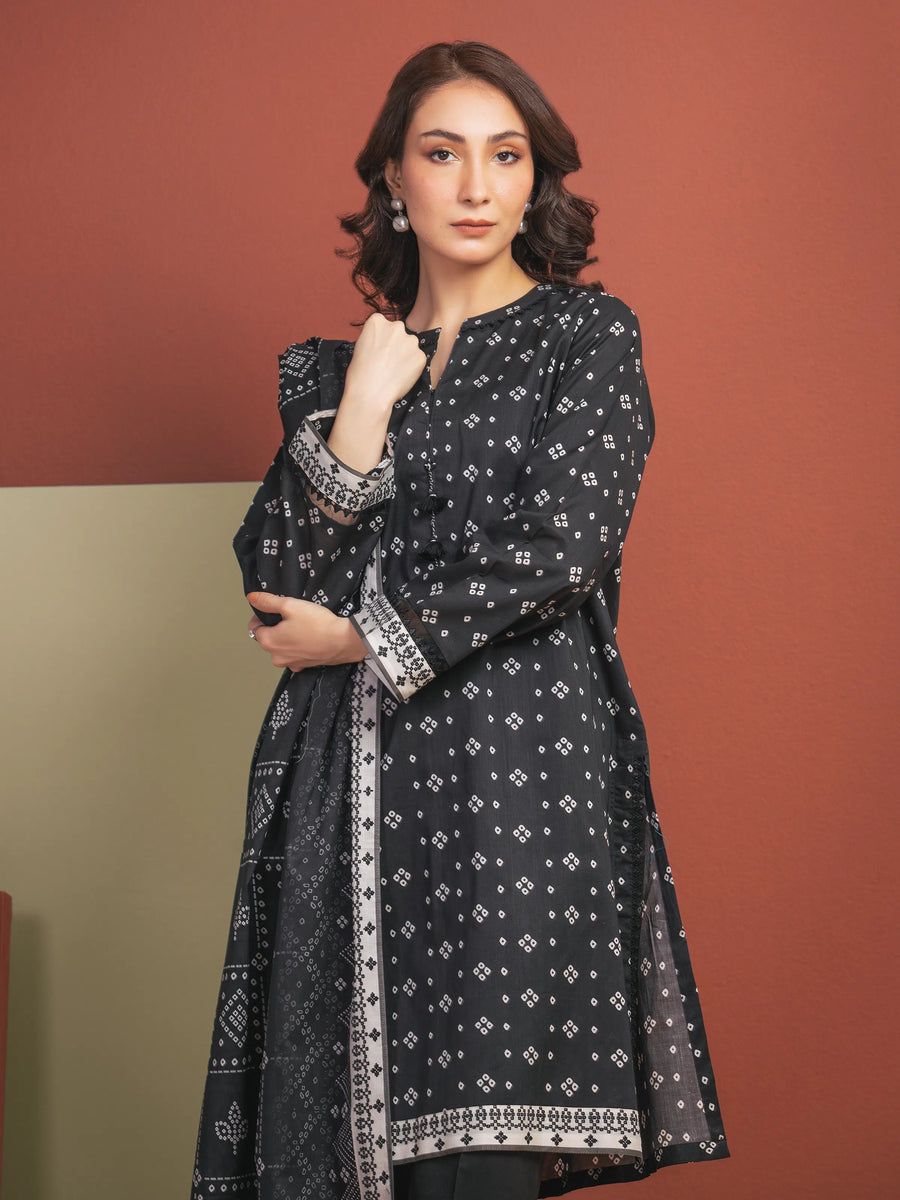 edenrobe Allure Lawn Unstitched Printed 3Pc Suit EWU5A1-35314